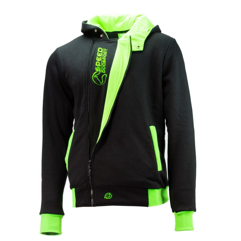 Sweater Jacke schwarz-grün-1