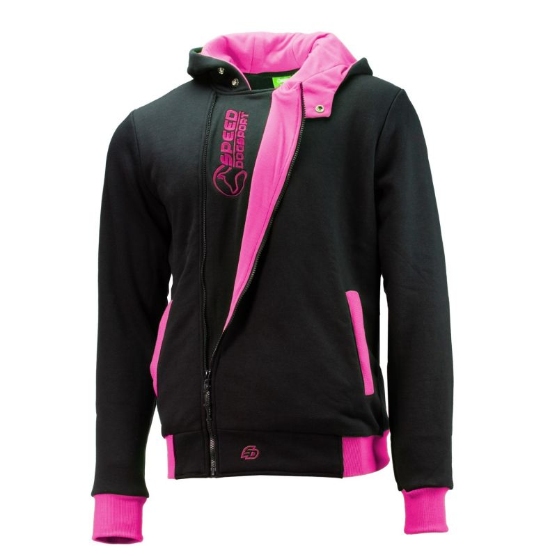 Sweater Jacke schwarz-pink-1