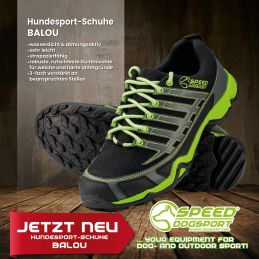 Werbung Hundesport Schuhe BALOU schwarz-grün