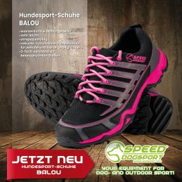 publicité Chaussures de sport pour chiens BALOU noir-pink